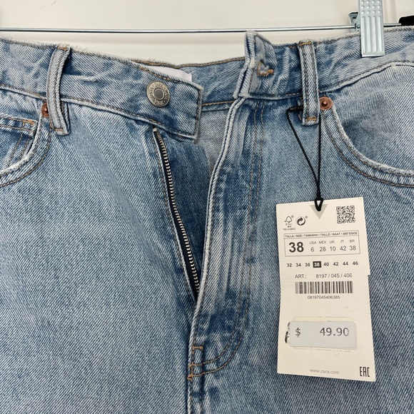 Zara NWT high rise full length jeans - Picture 3 of 5